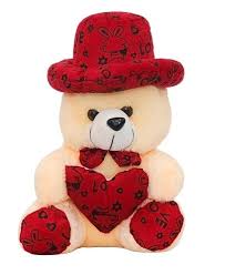 RING CAP RED TEDDY BEAR